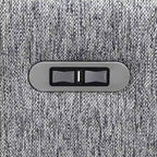 Canapé d'angle en lin gris avec dossiers inclinables électriques et ports USB