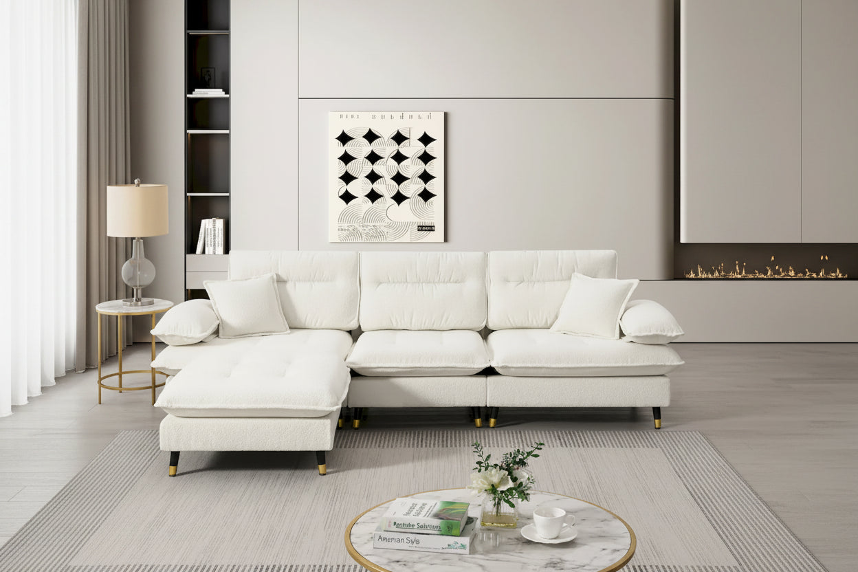 L shaped Convertible Sectional Sofa