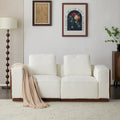 Canapé modulable deux places beige de 188 cm de large