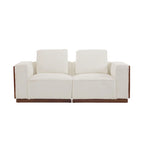Canapé modulable deux places beige de 188 cm de large