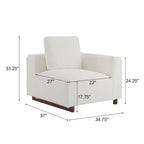 Canapé modulable deux places beige de 188 cm de large