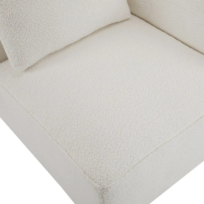 Canapé modulable deux places beige de 188 cm de large