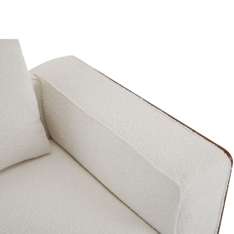 Canapé modulable deux places beige de 188 cm de large