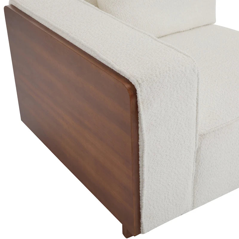 Canapé modulable deux places beige de 188 cm de large