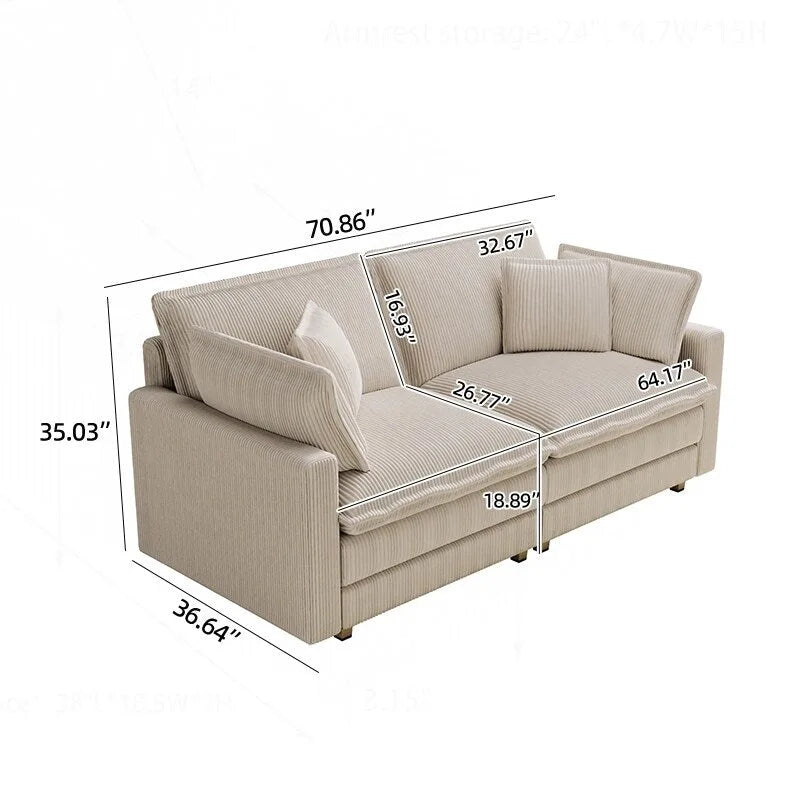 Canapés Modernes Confortables, Adaptés À Diverses Pièces, Améliorent L'Expérience De Relaxation