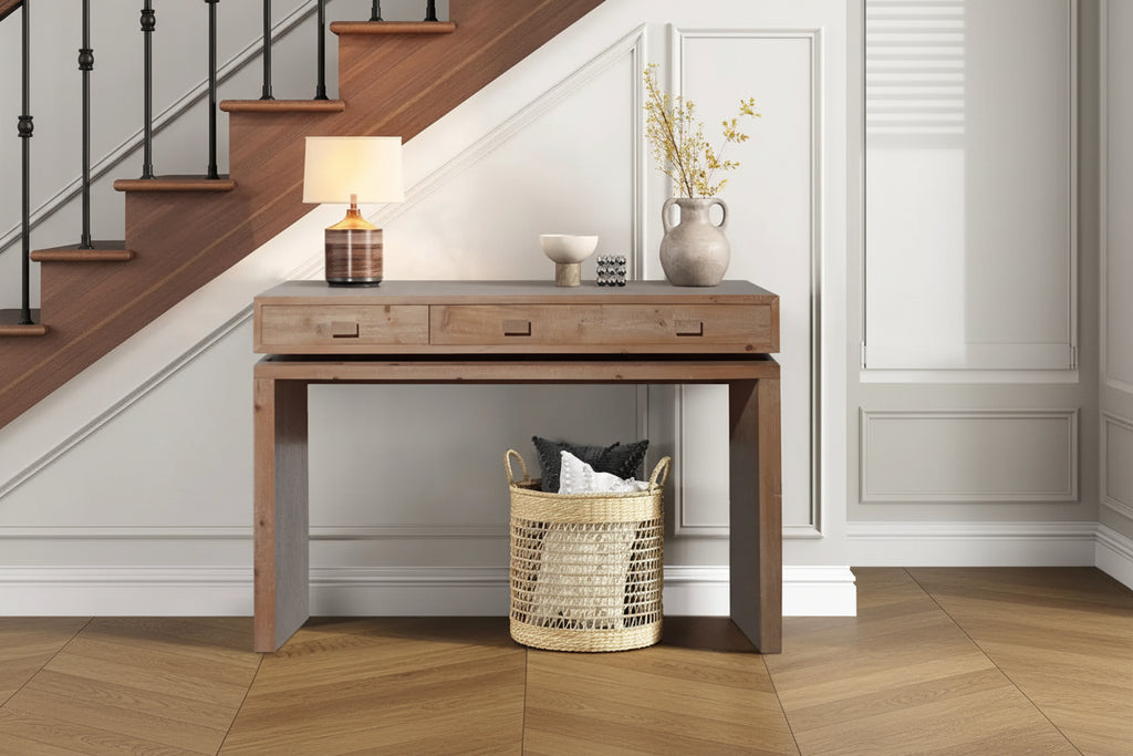 47 Entryway Table with Drawers, Wood Console Table For Entry Way, Hallway,Foyer, Corridor, Office