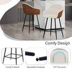 Tabouret de bar moderne rembourré de 67 cm