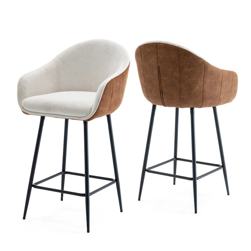 Tabouret de bar moderne rembourré de 67 cm