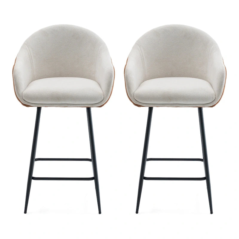 Tabouret de bar moderne rembourré de 67 cm
