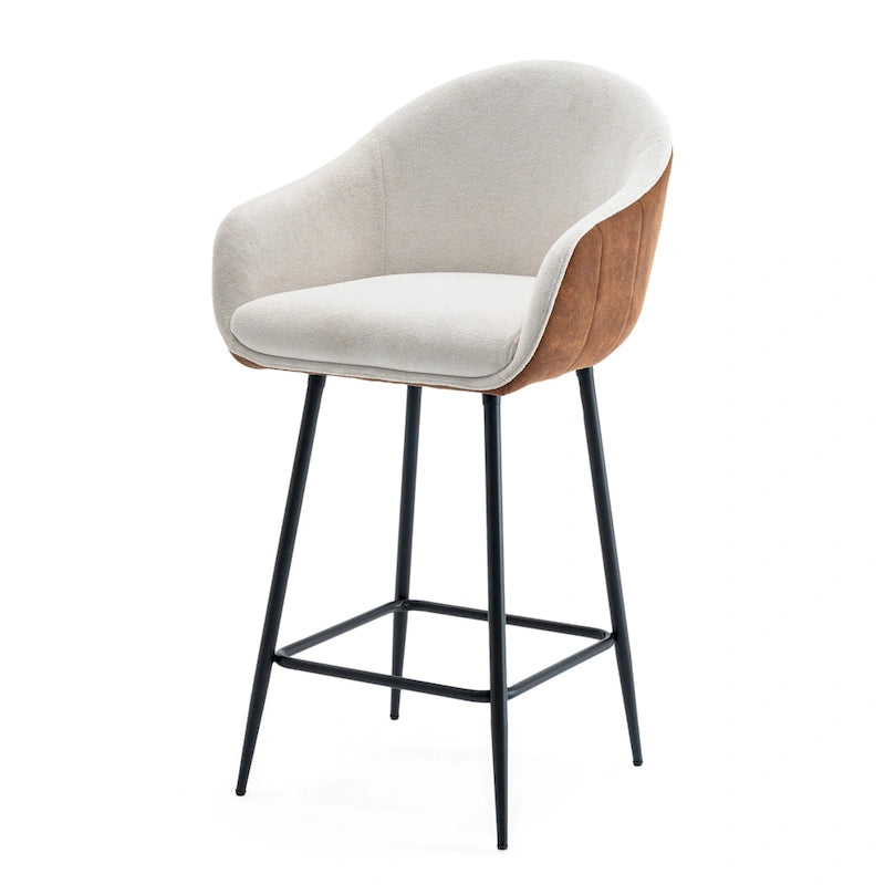 Tabouret de bar moderne rembourré de 67 cm