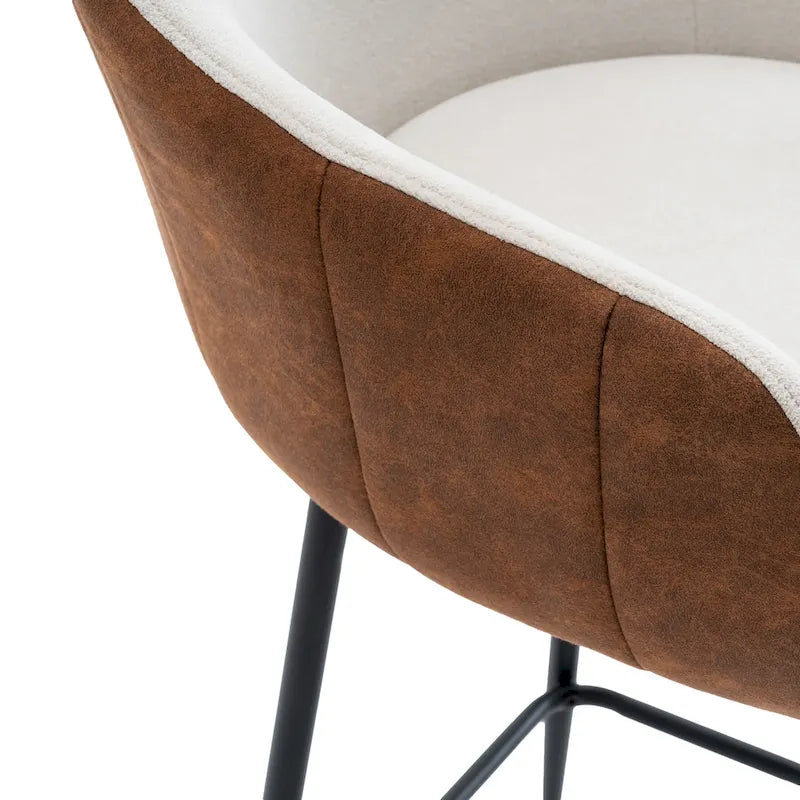 Tabouret de bar moderne rembourré de 67 cm