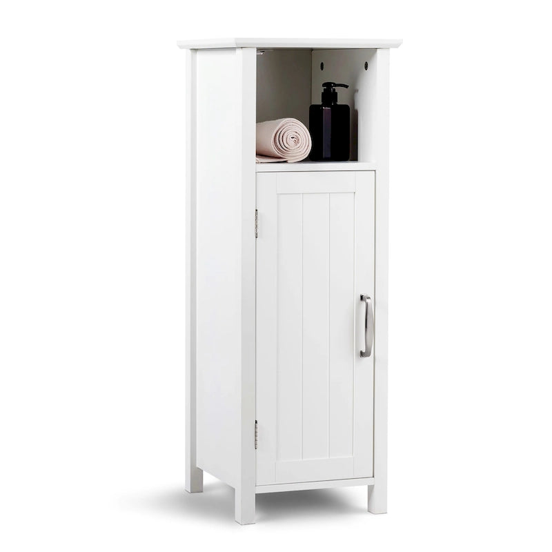 Meuble de rangement de salle de bain autoportant à une porte