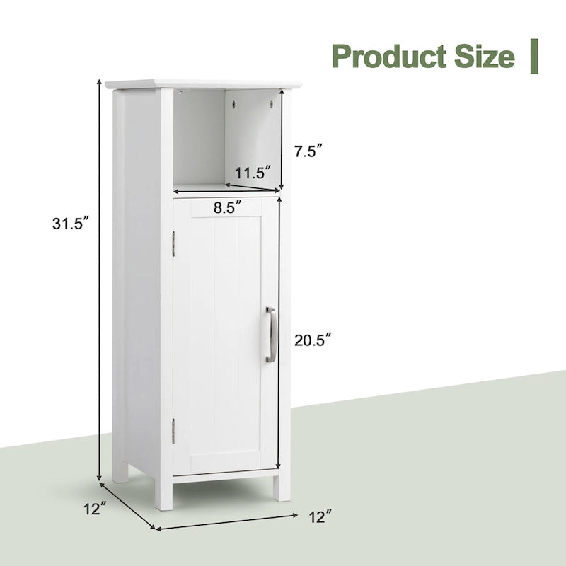 Meuble de rangement de salle de bain autoportant à une porte