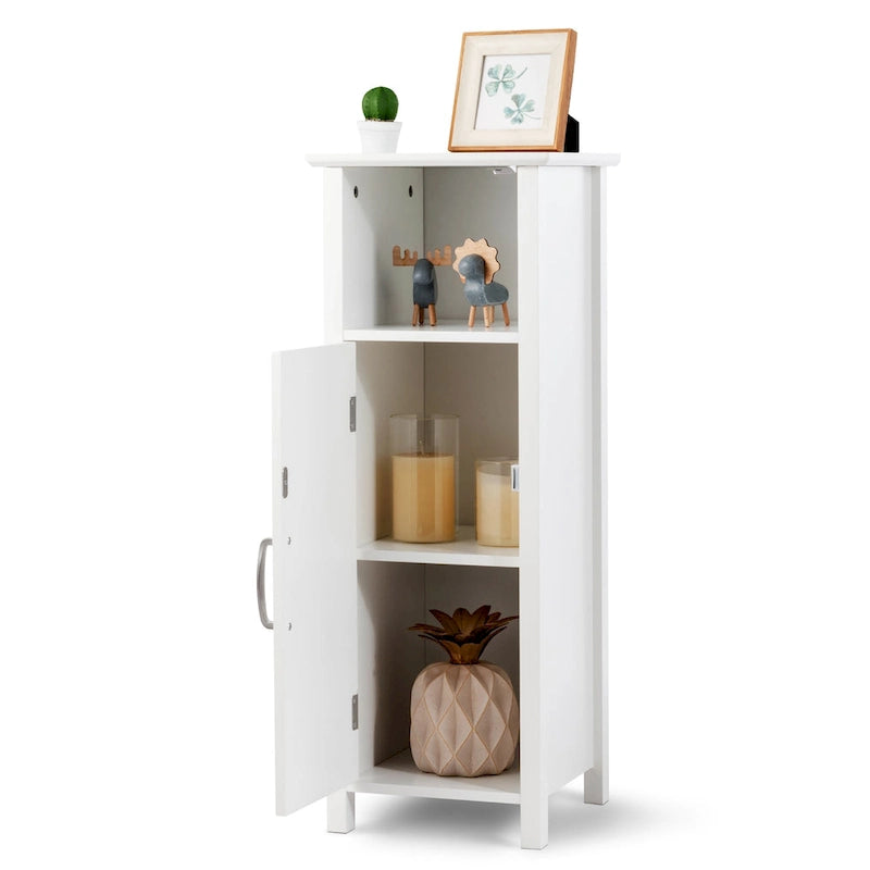 Meuble de rangement de salle de bain autoportant à une porte