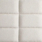 Lit California King, matelas matelassé en maille ivoire, Chêne brun