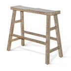 Tabouret de bar, 33 pouces, cadre en acajou marron clair de style campagnard