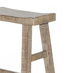 Tabouret de bar, 33 pouces, cadre en acajou marron clair de style campagnard
