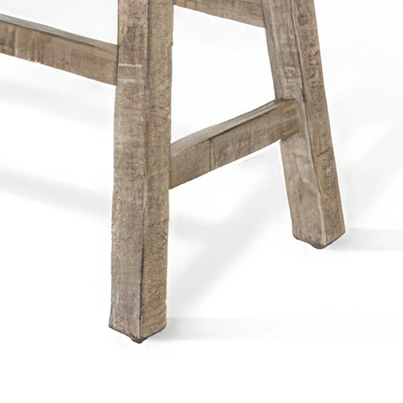 Tabouret de bar, 33 pouces, cadre en acajou marron clair de style campagnard