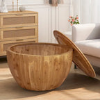 Table basse en forme de seau de style vintage avec rangement et capacité de charge raisonnable