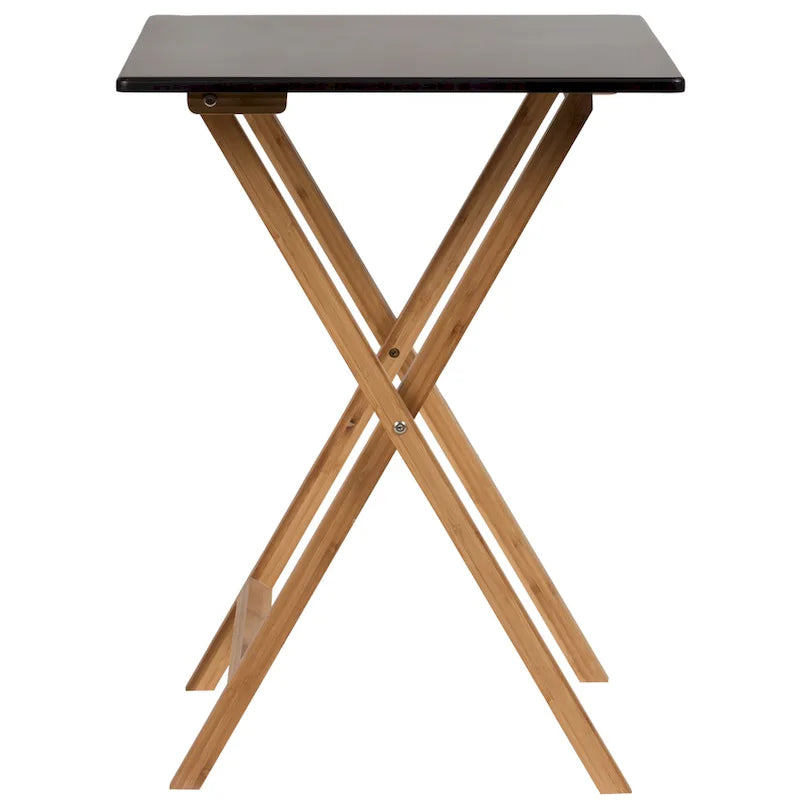 Bureau pliant à cadre en bambou