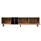 Meuble TV 193 cm avec portes et grand rangement pour TV jusqu'à 80 pouces