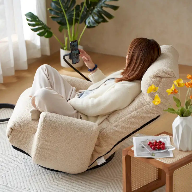 Fauteuil inclinable moelleux en polaire