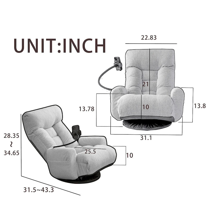 Fauteuil inclinable moelleux en polaire