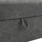 Canapé d'angle en L 4 places 91,5 po avec lit gigogne, rangement intégré et accoudoirs fonctionnels, pour salon