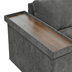 Canapé d'angle en L 4 places 91,5 po avec lit gigogne, rangement intégré et accoudoirs fonctionnels, pour salon