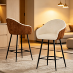 Tabouret de bar moderne rembourré de 67 cm