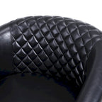 Fauteuil crapaud d'appoint pour salon avec clous décoratifs et pieds en bois massif