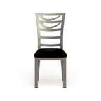 Chaise de salle à manger moderne en métal argenté