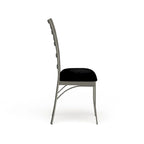 Chaise de salle à manger moderne en métal argenté