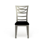 Chaise de salle à manger moderne en métal argenté