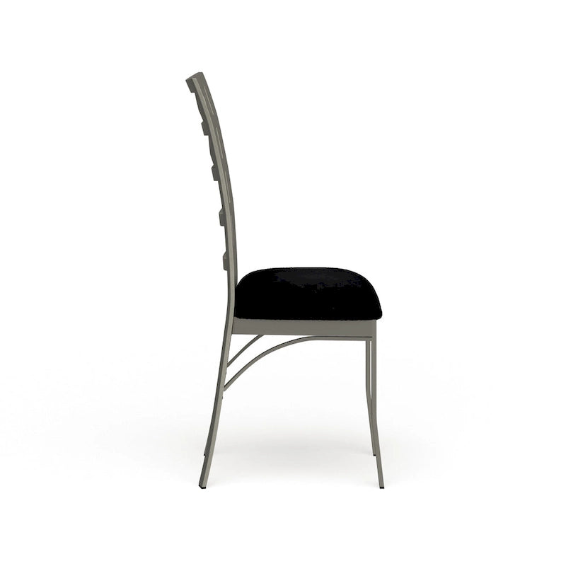 Chaise de salle à manger moderne en métal argenté
