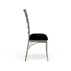 Chaise de salle à manger moderne en métal argenté