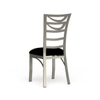 Chaise de salle à manger moderne en métal argenté