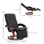 Fauteuil inclinable manuel pour adulte, inclinable et pivotant avec repose-pieds