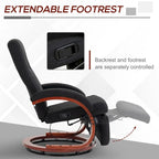 Fauteuil inclinable manuel pour adulte, inclinable et pivotant avec repose-pieds
