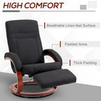 Fauteuil inclinable manuel pour adulte, inclinable et pivotant avec repose-pieds