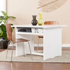 Console/Table à manger convertible blanche