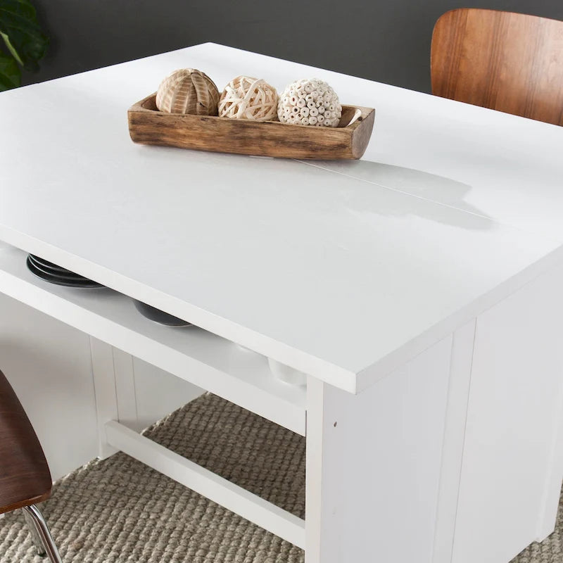 Console/Table à manger convertible blanche