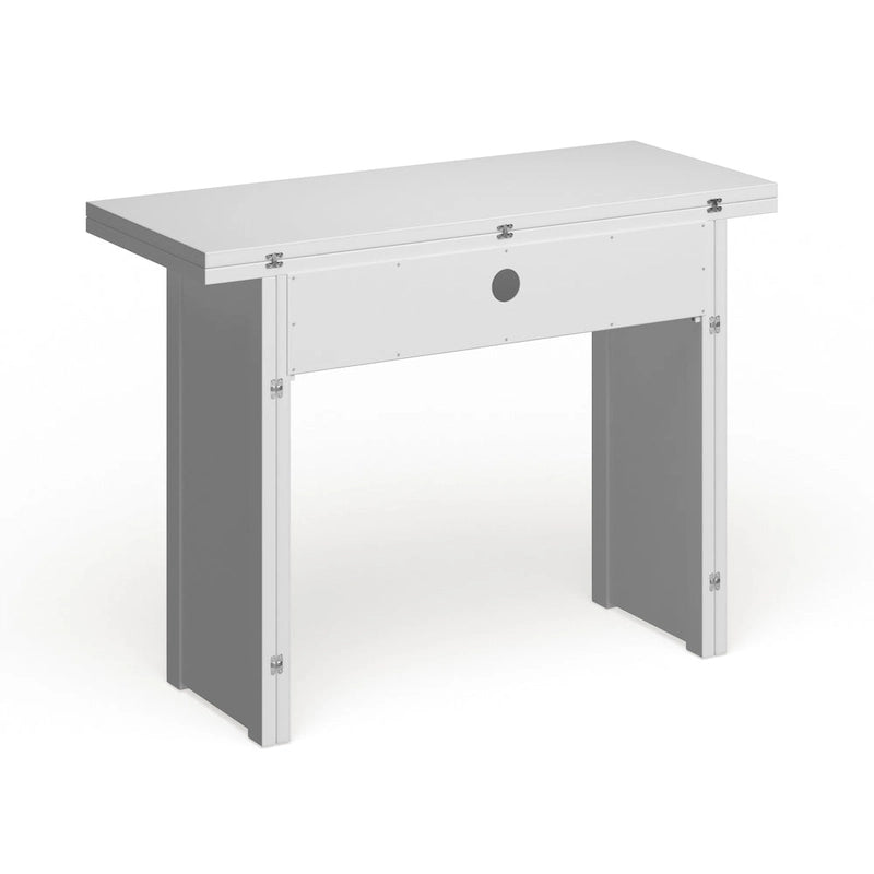 Console/Table à manger convertible blanche