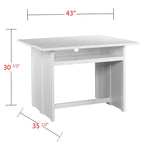Console/Table à manger convertible blanche