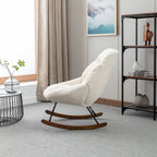 Fauteuil à bascule capitonné
