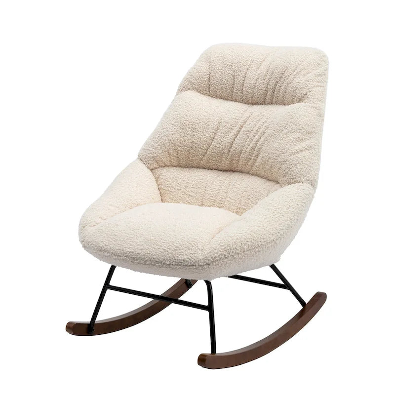 Fauteuil à bascule capitonné