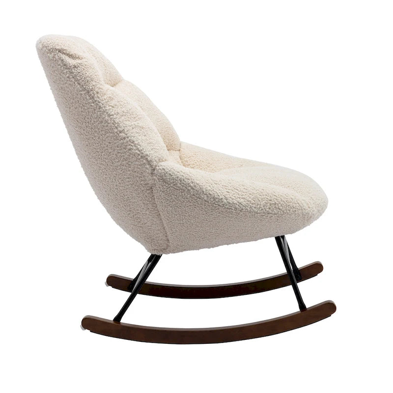 Fauteuil à bascule capitonné