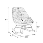 Fauteuil à bascule capitonné