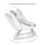 Fauteuil à bascule capitonné