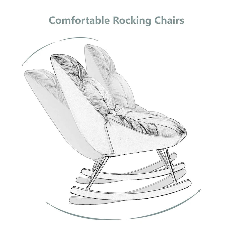 Fauteuil à bascule capitonné